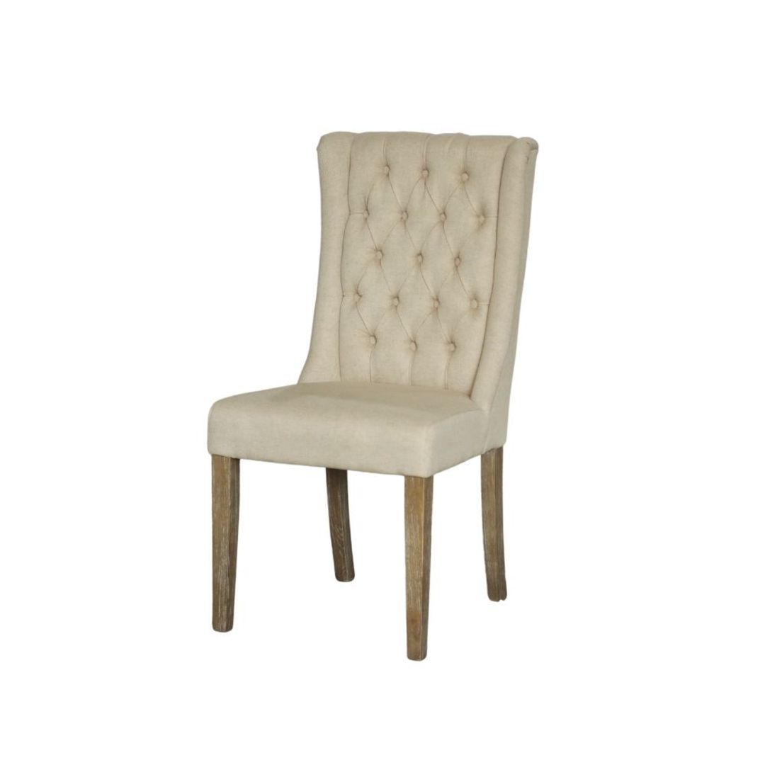 George Dining Chair Linen Cream image 0